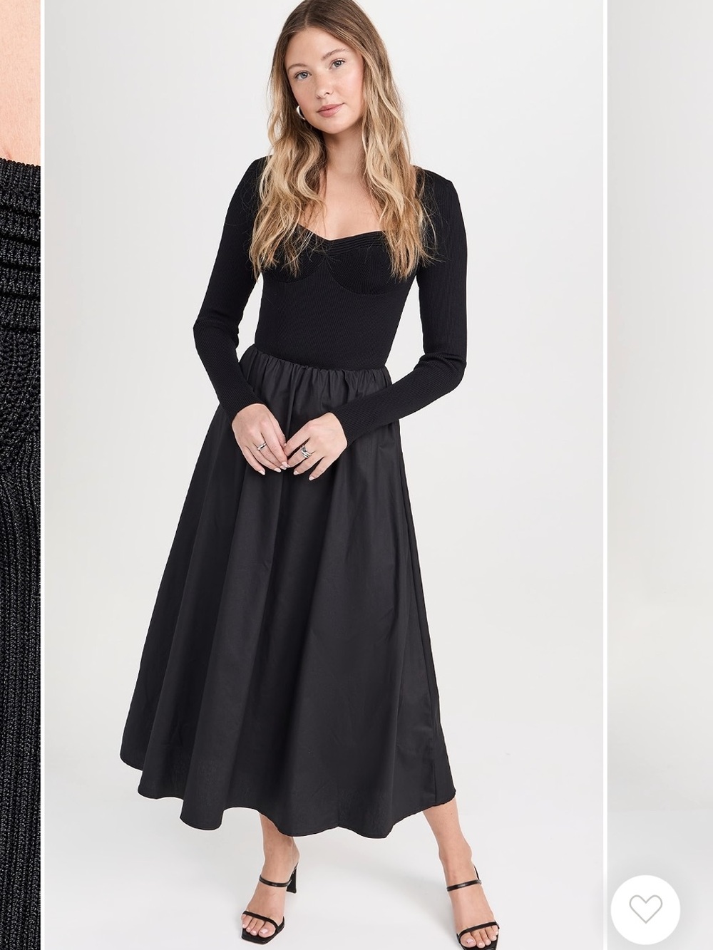 Moon River Mixed Media Sweetheart Neckline Dress Size XS